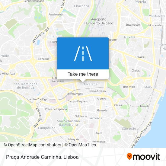 Praça Andrade Caminha mapa