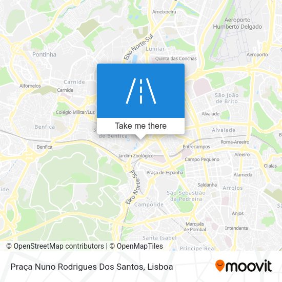 Praça Nuno Rodrigues Dos Santos mapa