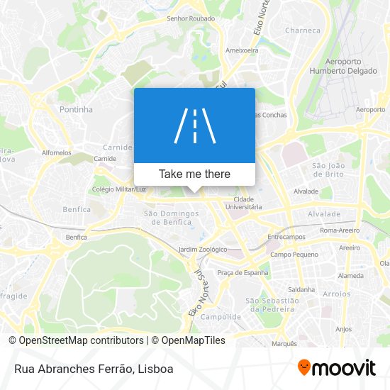 Rua Abranches Ferrão mapa