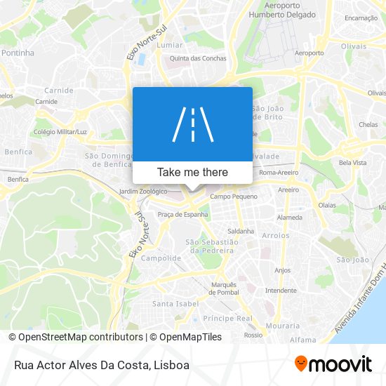 Rua Actor Alves Da Costa mapa