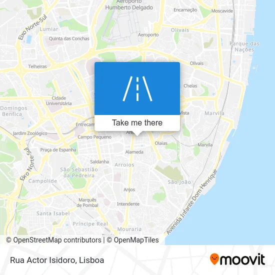 Rua Actor Isidoro map