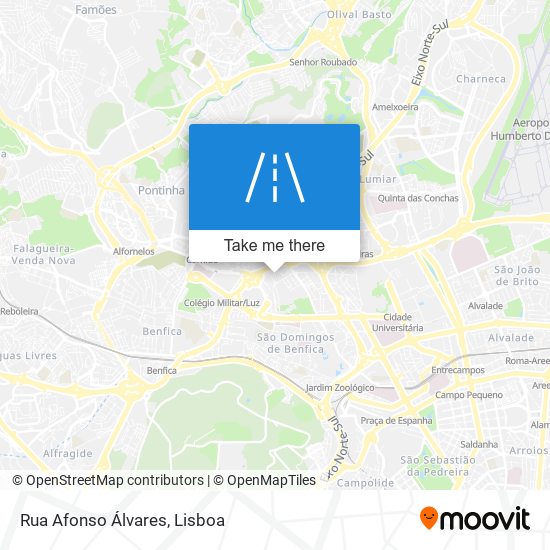 Rua Afonso Álvares mapa