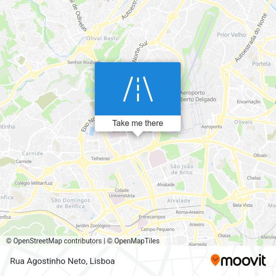 Rua Agostinho Neto mapa