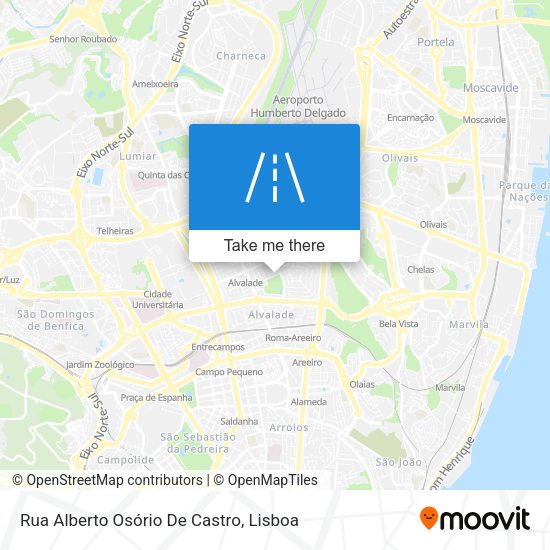 Rua Alberto Osório De Castro mapa