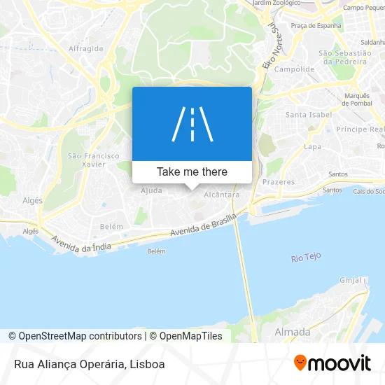 Rua Aliança Operária map