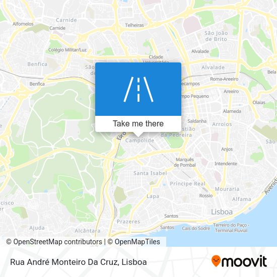 Rua André Monteiro Da Cruz mapa