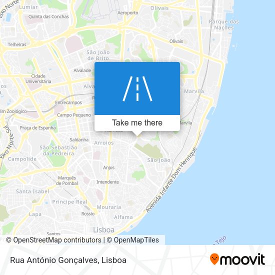 Rua António Gonçalves mapa