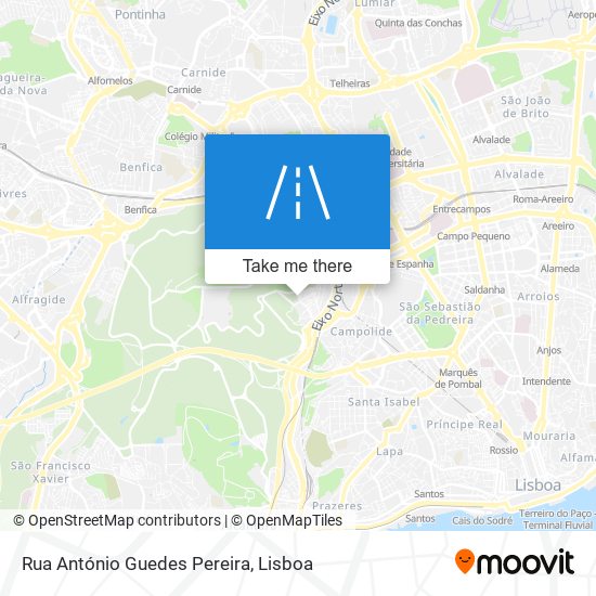 Rua António Guedes Pereira mapa