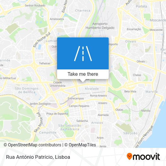 Rua António Patrício mapa