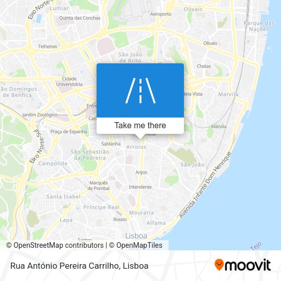 Rua António Pereira Carrilho map