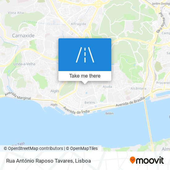 Rua António Raposo Tavares map