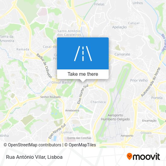 Rua António Vilar mapa