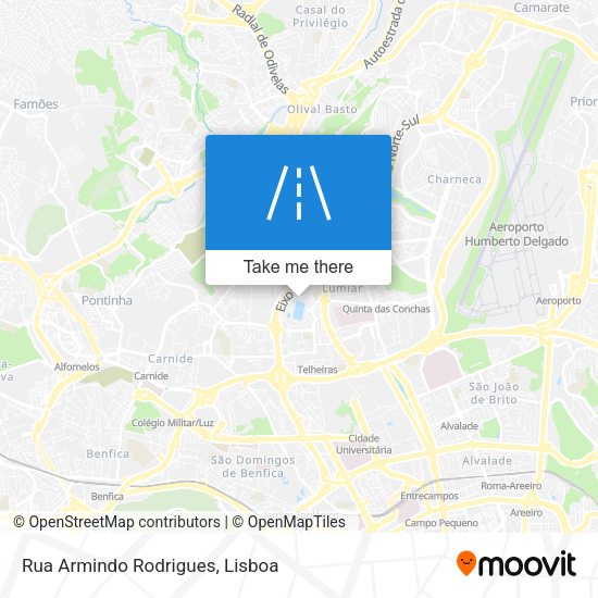 Rua Armindo Rodrigues mapa