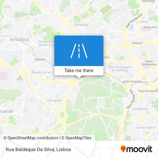 Rua Baldaque Da Silva mapa