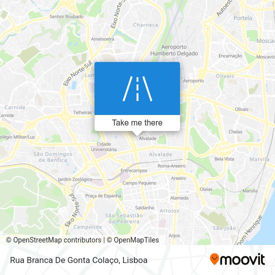 Rua Branca De Gonta Colaço mapa
