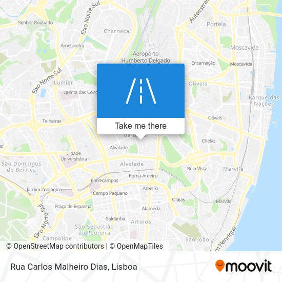 Rua Carlos Malheiro Dias mapa