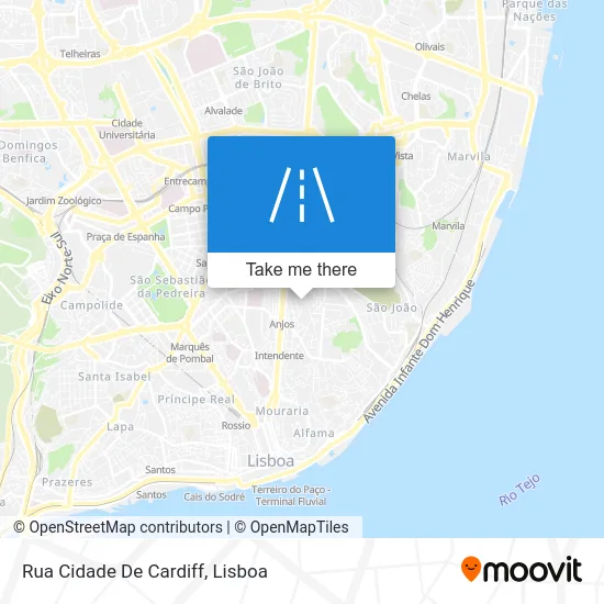 Rua Cidade De Cardiff map