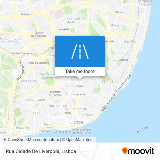 Rua Cidade De Liverpool map