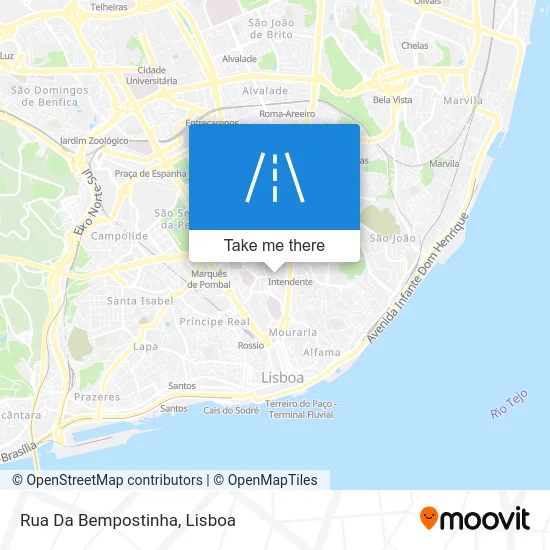 Rua Da Bempostinha map