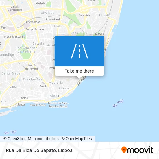 Rua Da Bica Do Sapato map