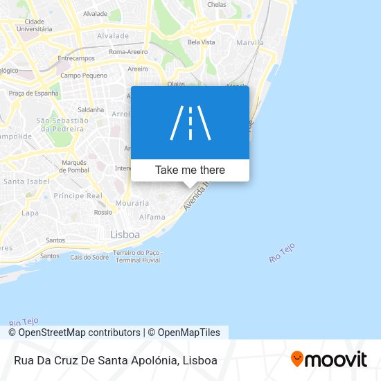 Rua Da Cruz De Santa Apolónia map