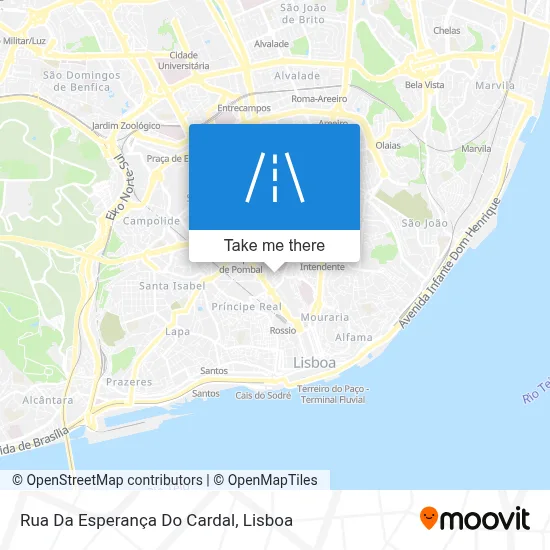 Rua Da Esperança Do Cardal map