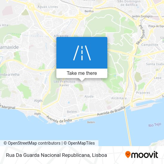 Rua Da Guarda Nacional Republicana mapa