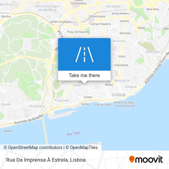 Rua Da Imprensa À Estrela map