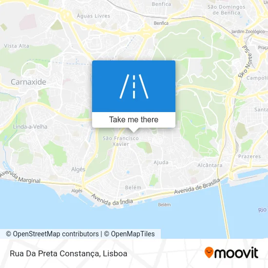 Rua Da Preta Constança map