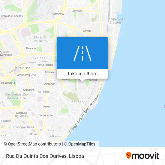 Rua Da Quinta Dos Ourives map