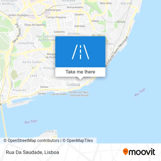 Rua Da Saudade map