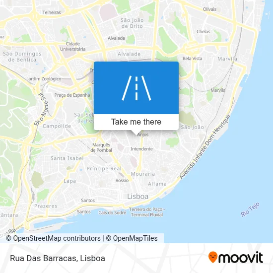 Rua Das Barracas map