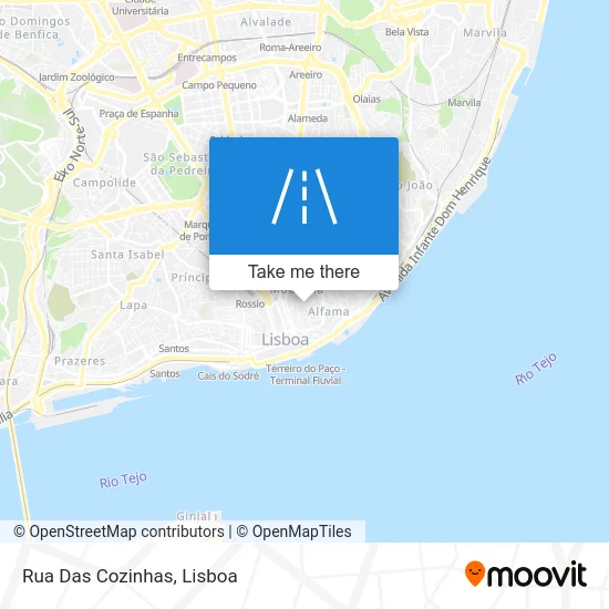 Rua Das Cozinhas map