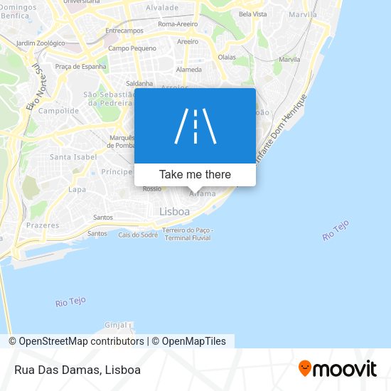 Rua Das Damas mapa