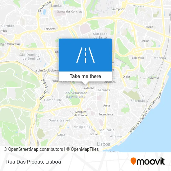 Rua Das Picoas map