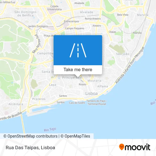 Rua Das Taipas map