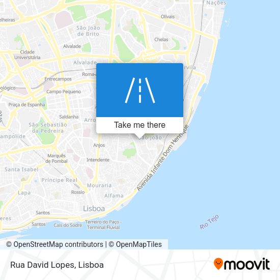 Rua David Lopes mapa