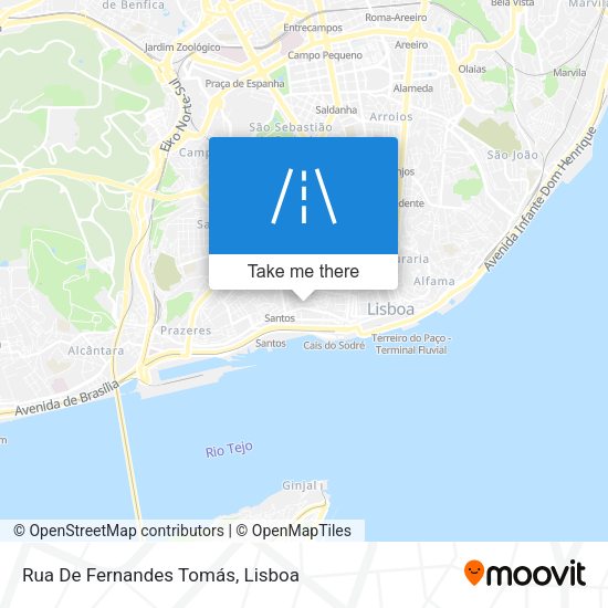 Rua De Fernandes Tomás map
