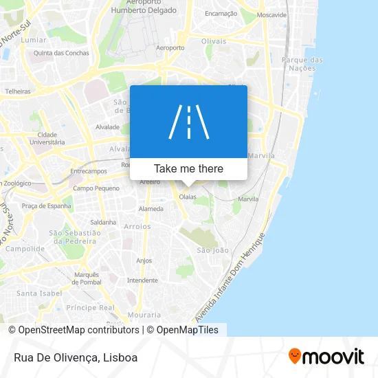 Rua De Olivença map