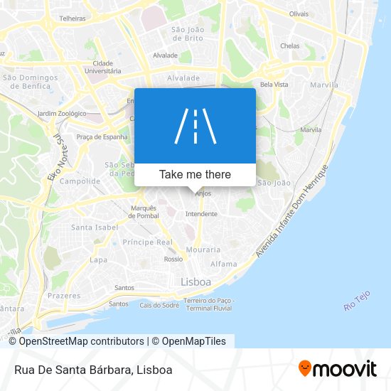 Rua De Santa Bárbara map