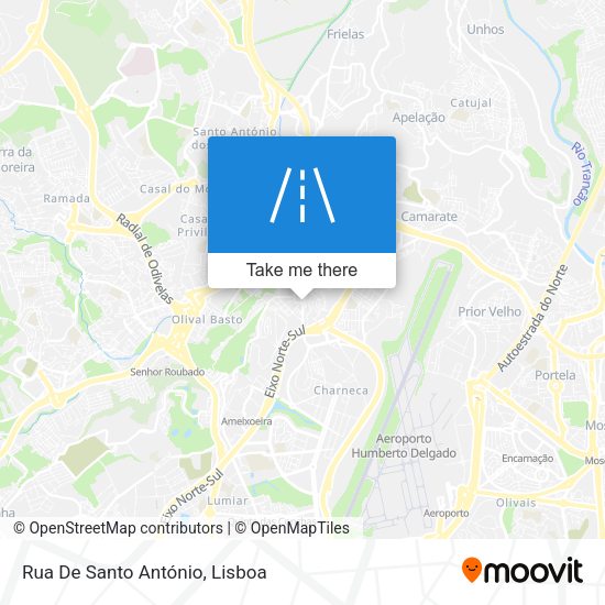 Rua De Santo António mapa