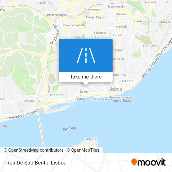 Rua De São Bento map