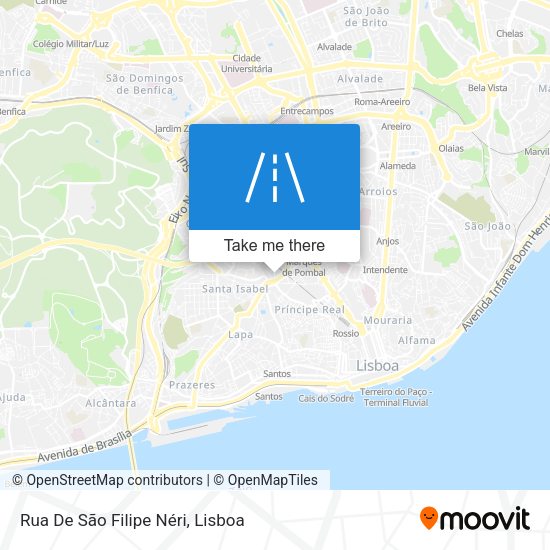 Rua De São Filipe Néri mapa