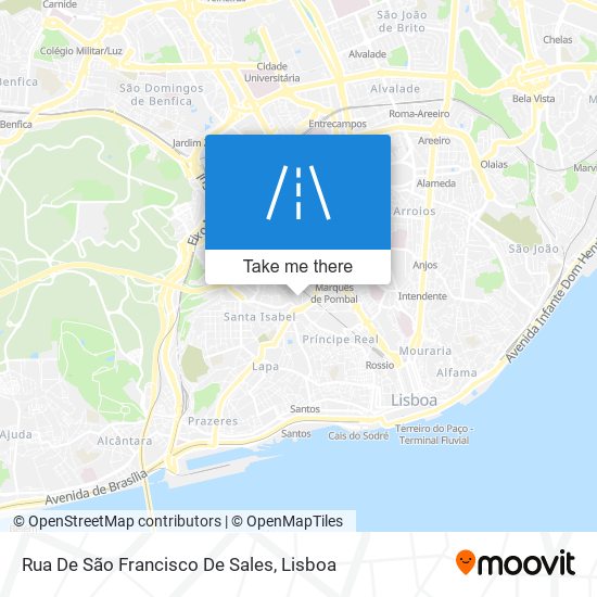 Rua De São Francisco De Sales map