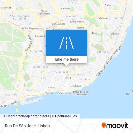Rua De São José mapa