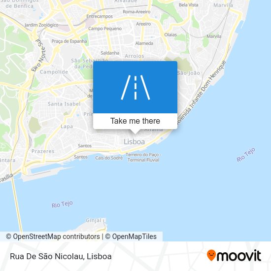 Rua De São Nicolau mapa