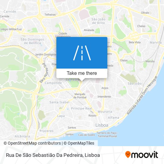 Rua De São Sebastião Da Pedreira map