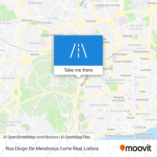 Rua Diogo De Mendonça Corte Real mapa