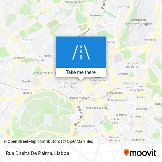 Rua Direita De Palma mapa