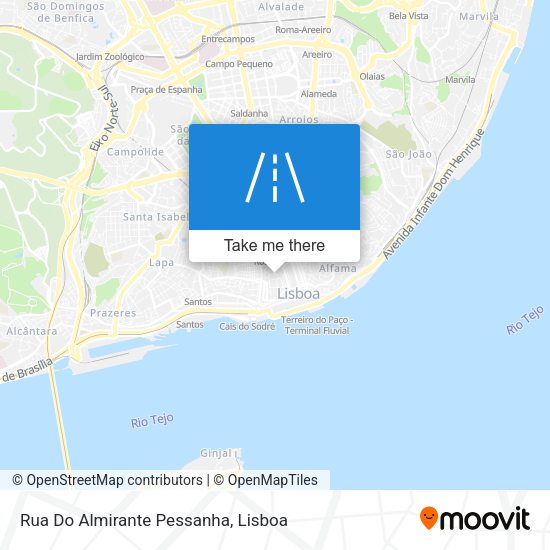 Rua Do Almirante Pessanha mapa